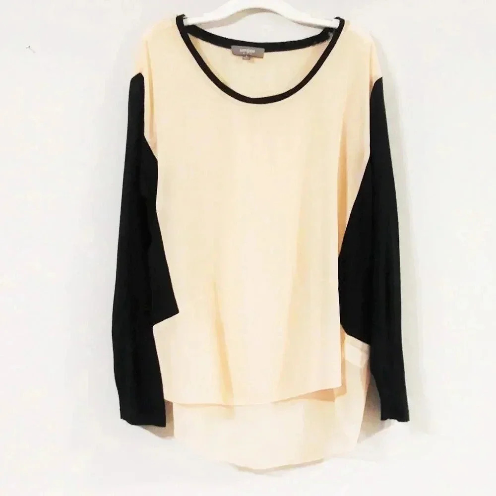 Umgee Tan &‎ Black Long Sleeve Top